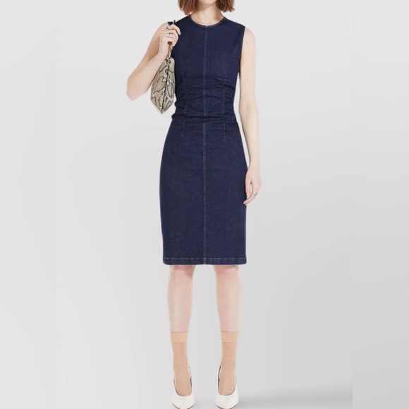 MaxMara Dresses & Skirts - Fitted denim dress with ruching and zipper. Sportmax, US size 12.